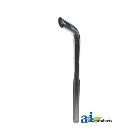 A & I Products Chrome Exhaust Stack, Extended Curve 57.5" x11.5" x8" A-146520CHR
